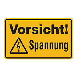 Warnschild Kombischild "Vorsicht! Spannung"