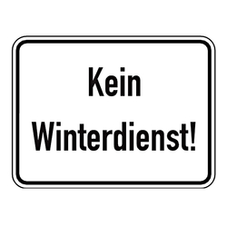 Hinweisschild "Kein Winterdienst!" 400 x 300 mm