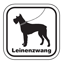 Grundstücksschild "Leinenzwang"