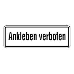 Türschild "Ankleben verboten" Aufkleber 150 x 50 mm