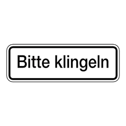 Klingelschild "Bitte klingeln" Aufkleber 180 x 60 mm