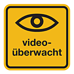 Hinweisschild "videoüberwacht"