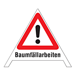 Faltsignal "Baumfällarbeiten" fluoreszierend