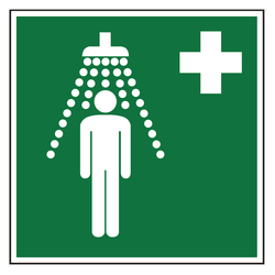 Rettungszeichen Notdusche DIN EN ISO 7010 E012