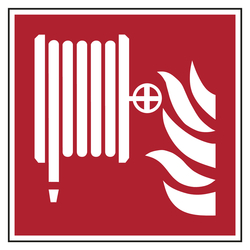 Brandschutzzeichen Löschschlauch DIN EN ISO 7010 F002