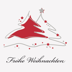 Geschenkkarte "Frohe Weihnachten" Tannenbaum