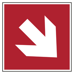 Brandschutzzeichen Richtungspfeil schräg DIN EN ISO 7010