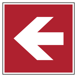 Brandschutzzeichen Richtungspfeil gerade DIN EN ISO 7010