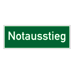 Rettungszeichen Notausstieg