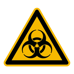 Warnzeichen "Warnung vor Biogefährdung" DIN EN ISO 7010-W009, Kunststoff SL 200 mm