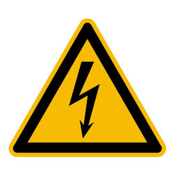 Warnzeichen "Warnung vor gefährlicher elektrischer Spannung" DIN EN ISO 7010-W012