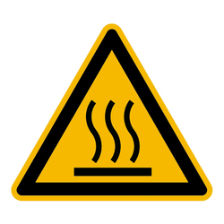 Warnzeichen "Warnung vor heißer Oberfläche" DIN EN ISO 7010-W017