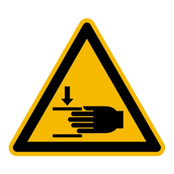 Warnzeichen "Warnung vor Handverletzungen" DIN EN ISO 7010-W024