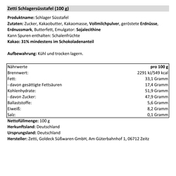 24er Sparpack Zetti Schlagersüsstafel Schokolade  (24 x 100 g)