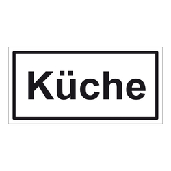 Türhinweisschild "Küche" 3er Pack Folie selbstklebend