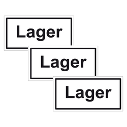 Türhinweisschild "Lager" 3er Pack Folie selbstklebend