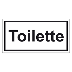 Türhinweisschild "Toilette" 3er Pack Folie selbstklebend 100 x 50 mm