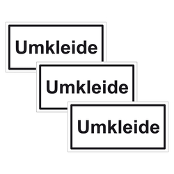 Türhinweisschild "Umkleide" 3er Pack Folie selbstklebend