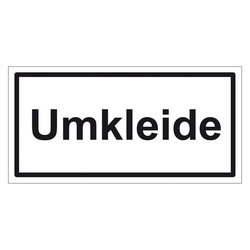 Türhinweisschild "Umkleide" 3er Pack Folie selbstklebend