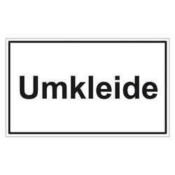 Türhinweisschild "Umkleide" 3er Pack Folie selbstklebend