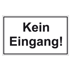 Türhinweisschild "Kein Eingang!" 3er Pack Folie selbstklebend