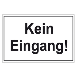 Türhinweisschild "Kein Eingang!" 3er Pack Folie selbstklebend