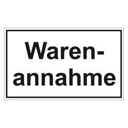 Türhinweisschild "Warenannahme" 3er Pack Folie selbstklebend