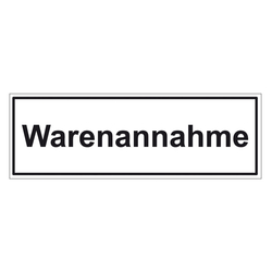 Türhinweisschild "Warenannahme" 3er Pack Folie selbstklebend