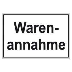 Türhinweisschild "Warenannahme" 3er Pack Folie selbstklebend