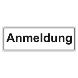 Türhinweisschild "Anmeldung" 3er Pack Folie selbstklebend