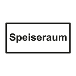 Türhinweisschild "Speiseraum" 3 Stück Folie selbstklebend