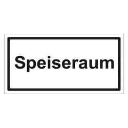 Türhinweisschild "Speiseraum" 3 Stück Folie selbstklebend