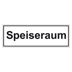 Türhinweisschild "Speiseraum" 3 Stück Folie selbstklebend