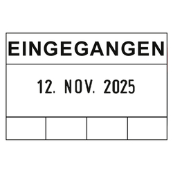 Datumstempel COLOP® mit Text "EINGEGANGEN"