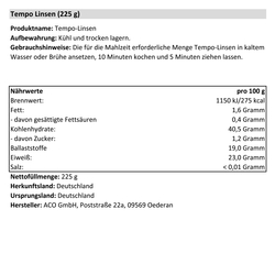 5er Pack Tempo Linsen (5 x 225 g)