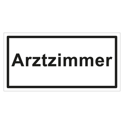 Türhinweisschild "Arztzimmer" 3er Pack Folie selbstklebend