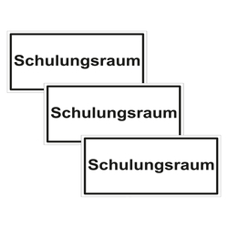 Türhinweisschild "Schulungsraum" 3er Pack Folie selbstklebend