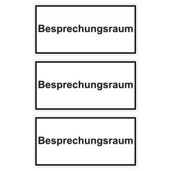 Türhinweisschild "Besprechungsraum" 3er Pack Folie selbstklebend