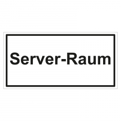 Türhinweisschild "Server-Raum" 3er Pack Folie selbstklebend