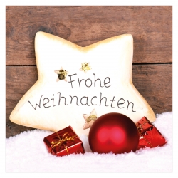 Geschenkkarte mit Umschlag "Frohe Weihnachten" Stern