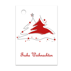 25er Pack Geschenkanhänger "Frohe Weihnachten" ca. 52 x 74 mm verschiedene Motive