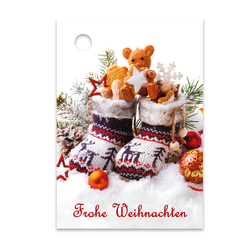 25er Pack Geschenkanhänger "Frohe Weihnachten" ca. 52 x 74 mm verschiedene Motive