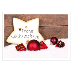 5er Pack Klappkarten Grußkarten mit Umschlag Weihnachtskarte "Stern"