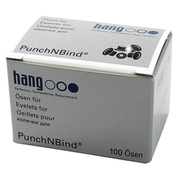 100er Pack Ösen für Loch- und Ösgerät - PunchNBind - "Hang"