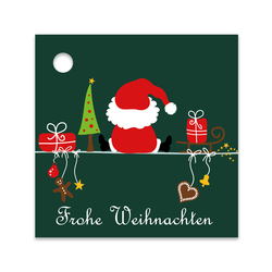 25er Pack Geschenkanhänger "Frohe Weihnachten" ca. 55 x 55 mm verschiedene Motive