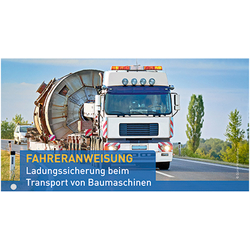 10er Pack Fahreranweisung Ladungssicherung Baumaschinen