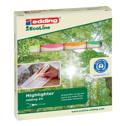 Edding 24 Textmarker Highlighter EcoLine 4er Set - nachfüllbar, sortiert