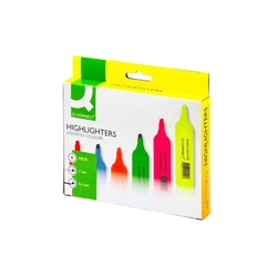 Q-Connect Textmarker, ca. 2 - 5 mm, Etui mit 6 Farben