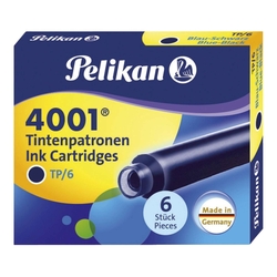 Pelikan Tintenpatrone 4001® TP/6 - blauschwarz, Schachtel mit 6 Patronen