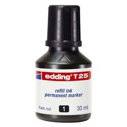 Edding T 25 Nachfülltusche für Permanentmarker, 30 ml, schwarz